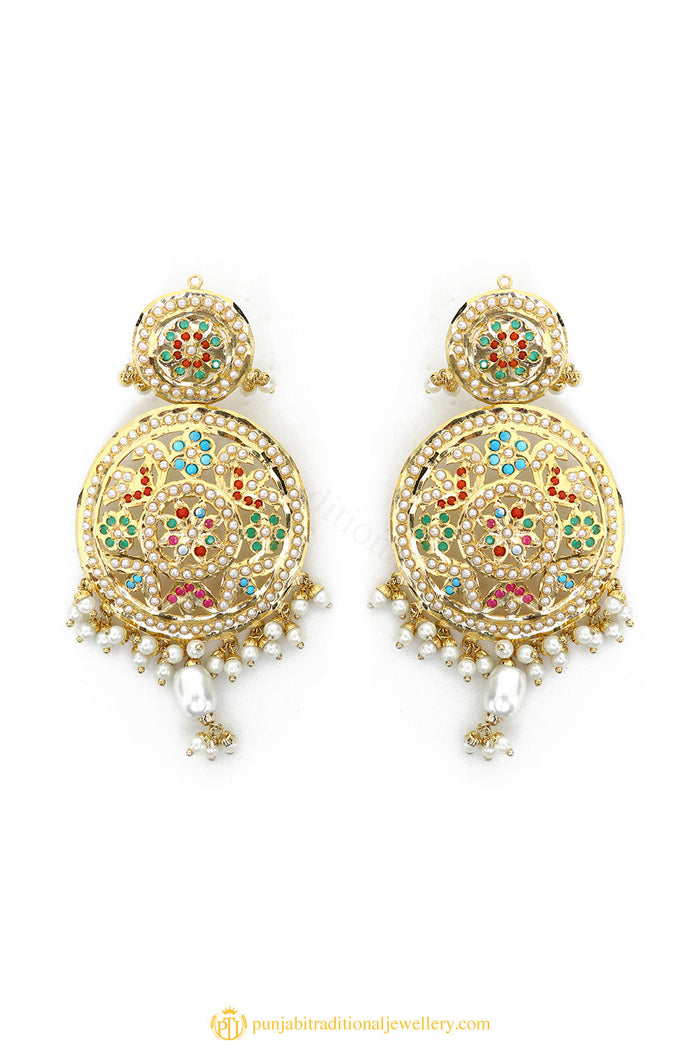 Gold Finished Earrings by PTJ