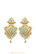Gold Finished Earrings by PTJ