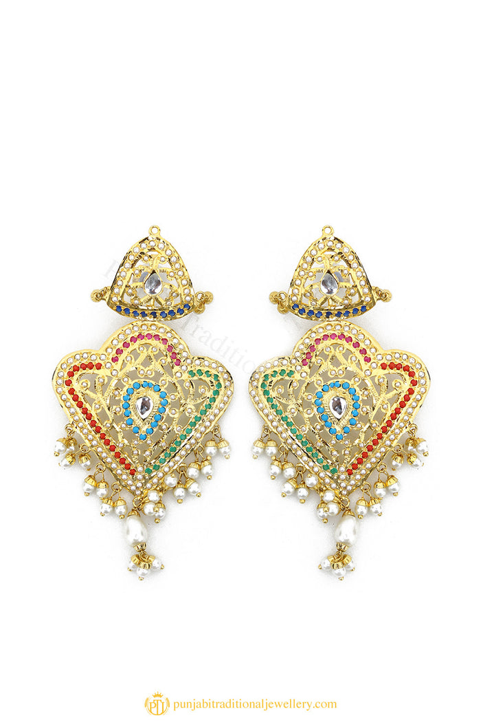 Gold Finished Earrings by PTJ