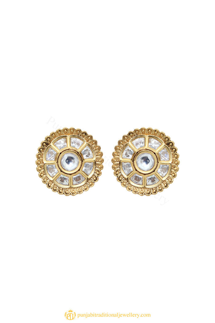 Gold Finished Earrings by PTJ