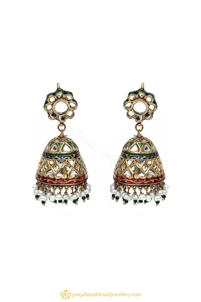 Gold Finished Earrings by PTJ
