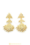 Gold Finished Earrings by PTJ