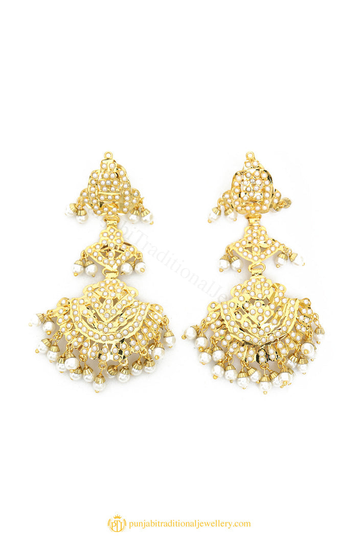 Gold Finished Earrings by PTJ
