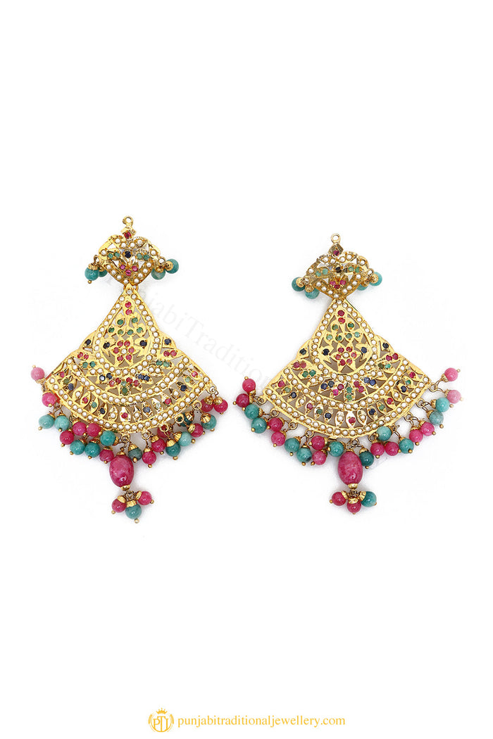 Gold Finished Earrings by PTJ