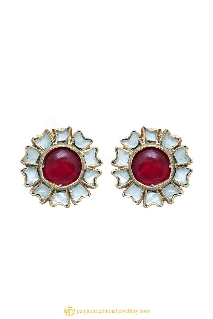 Gold Finished Earrings by PTJ