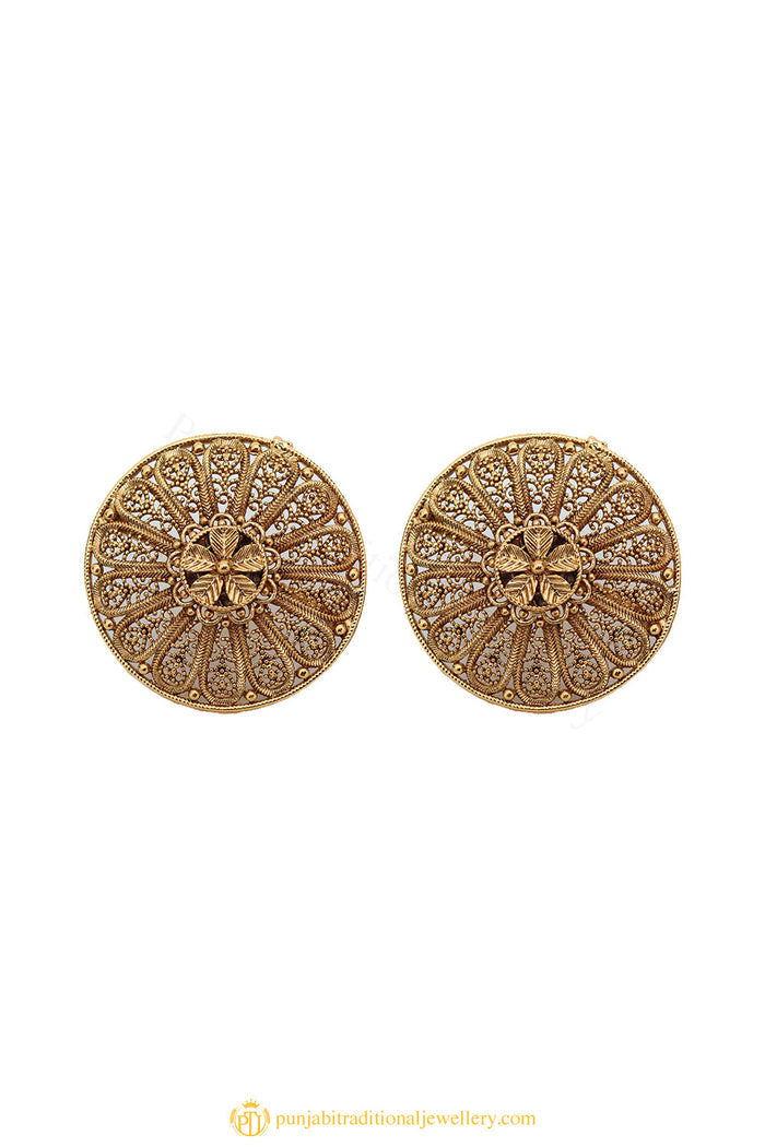 Gold Finished Earrings by PTJ