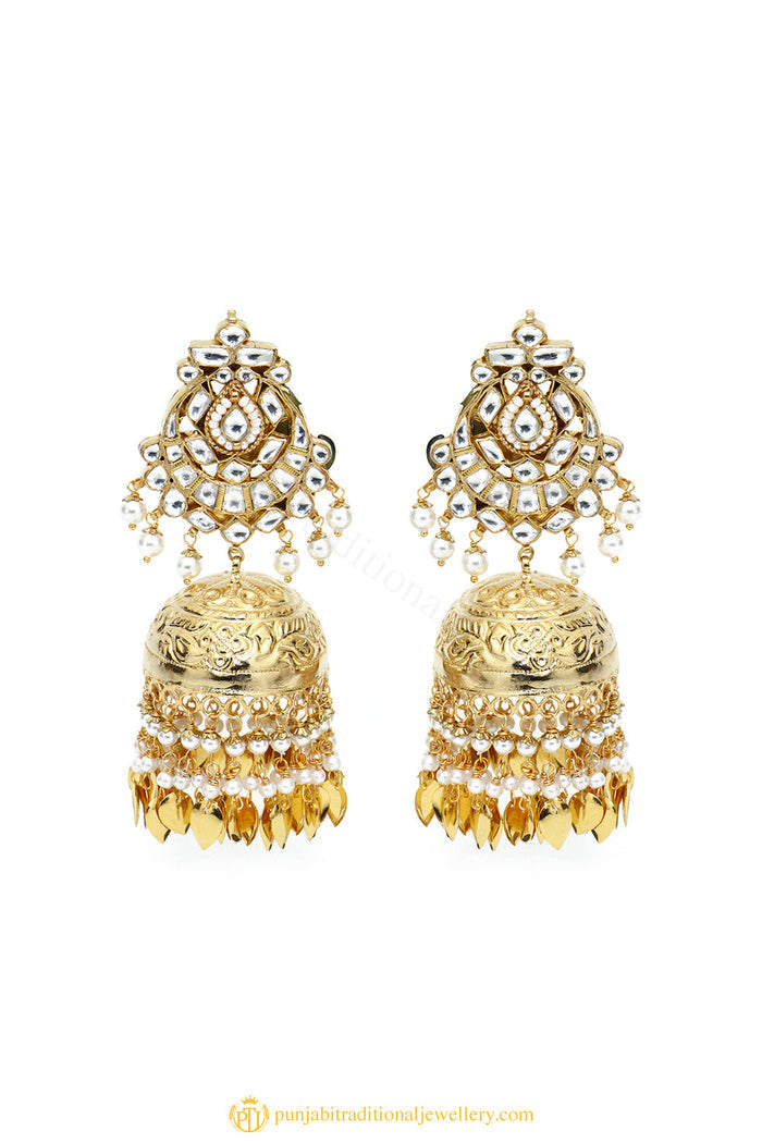 Gold Finished Earrings by PTJ