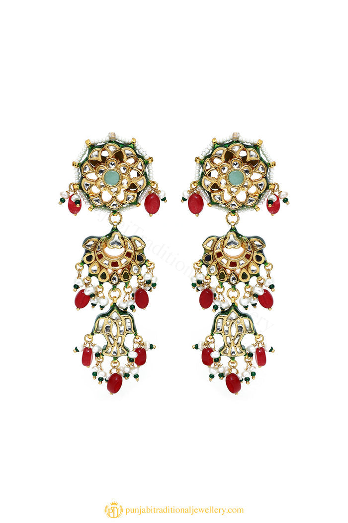 Gold Finished Earrings by PTJ