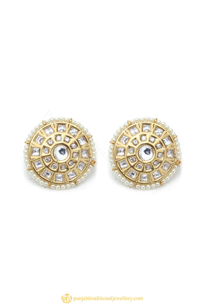 Gold Finished Earrings by PTJ