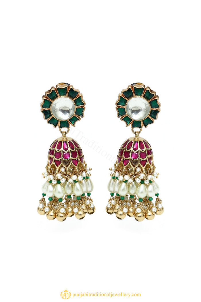 Gold Finished Earrings by PTJ