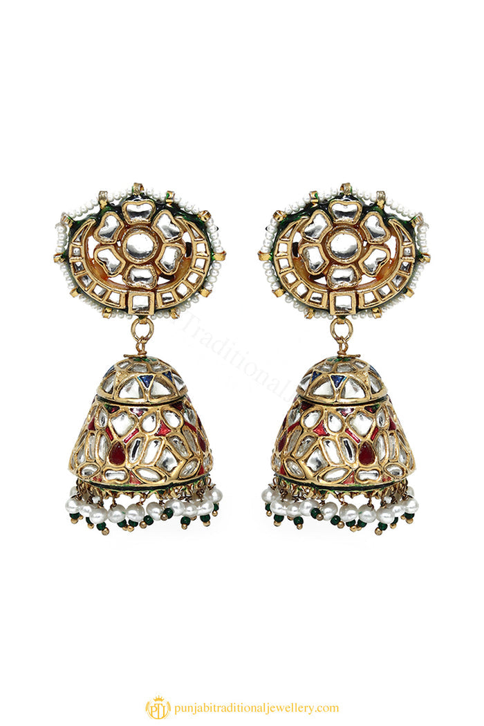 Gold Finished Earrings by PTJ