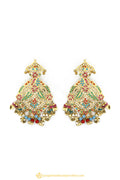 Gold Finished Earrings by PTJ