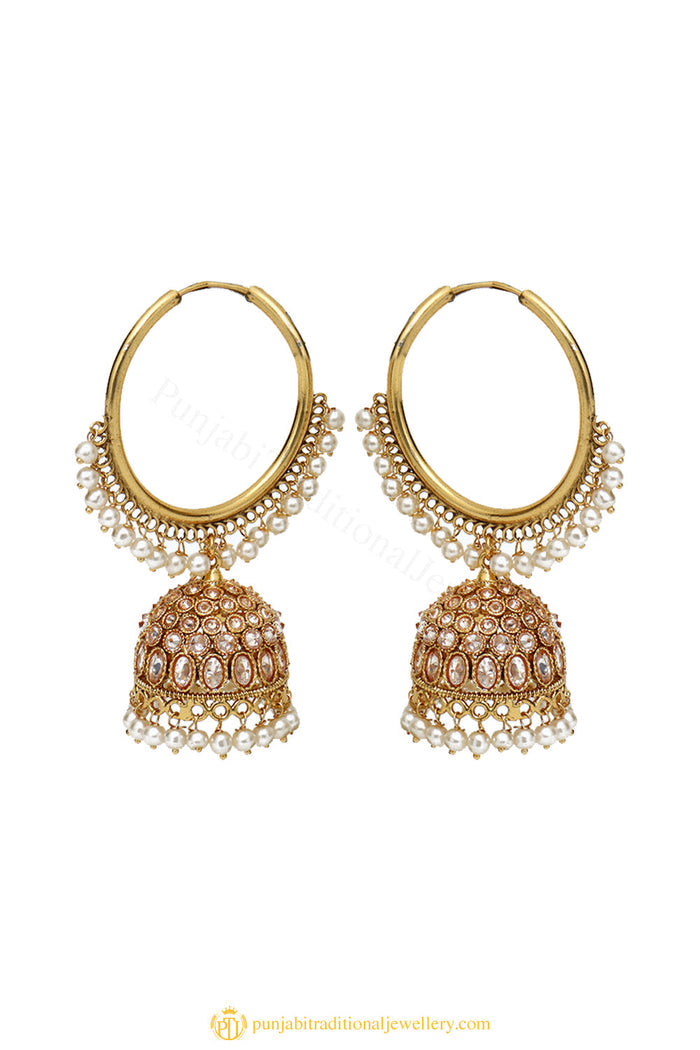 Gold Finished Earrings by PTJ