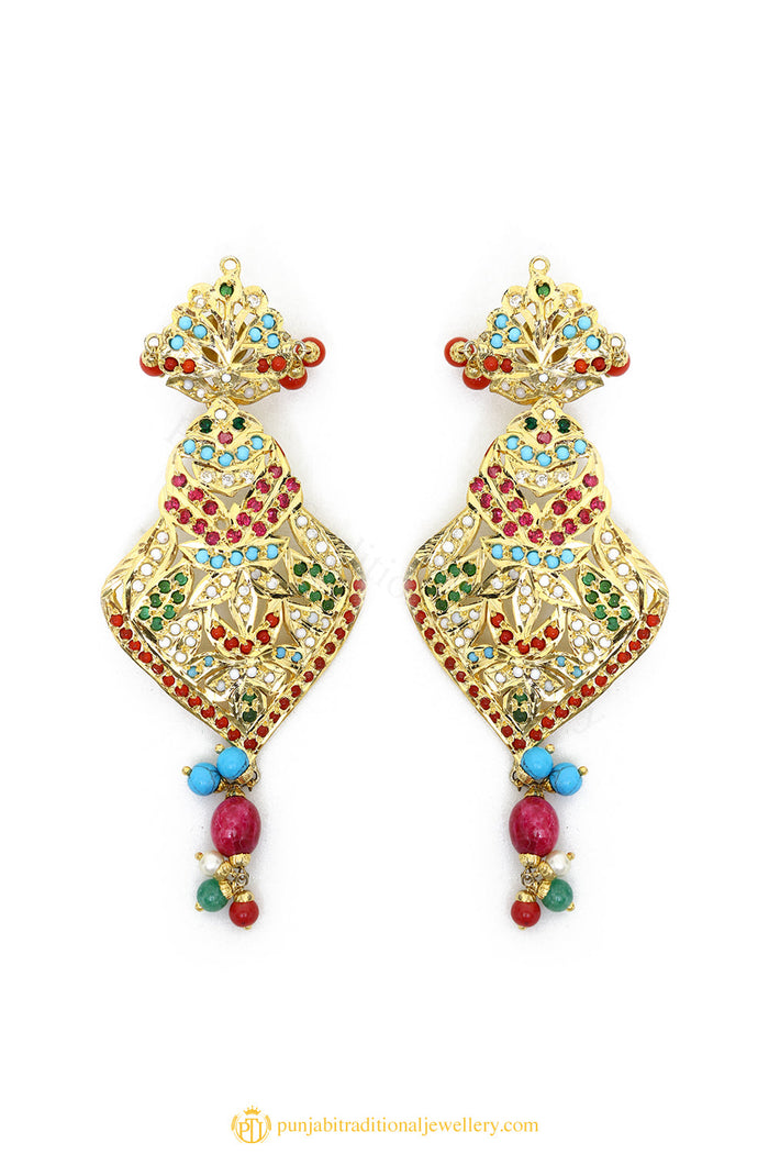 Gold Finished Earrings by PTJ