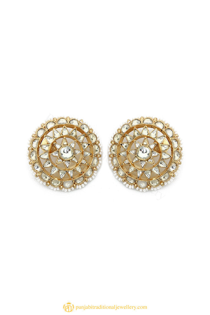 Gold Finished Earrings by PTJ