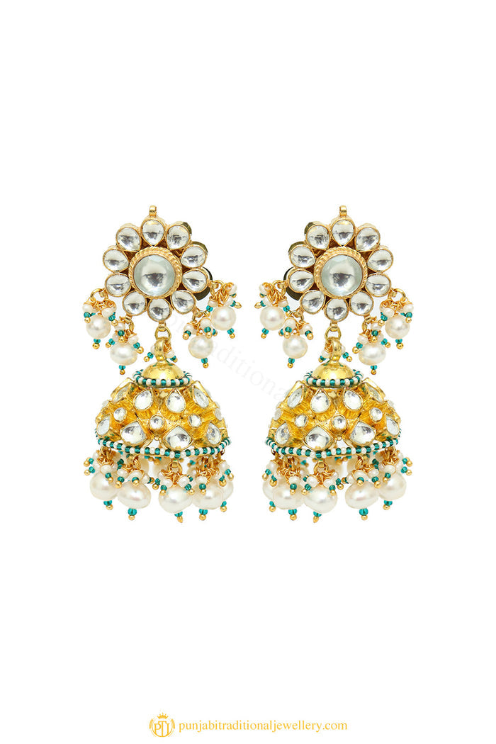 Gold Finished Earrings by PTJ