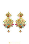 Gold Finished Earrings by PTJ