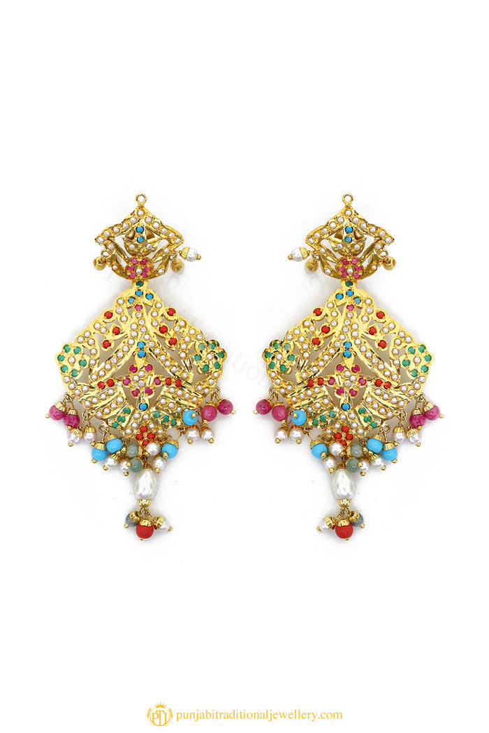 Gold Finished Earrings by PTJ