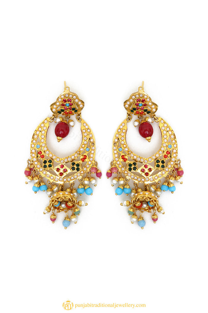 Gold Finished Earrings by PTJ