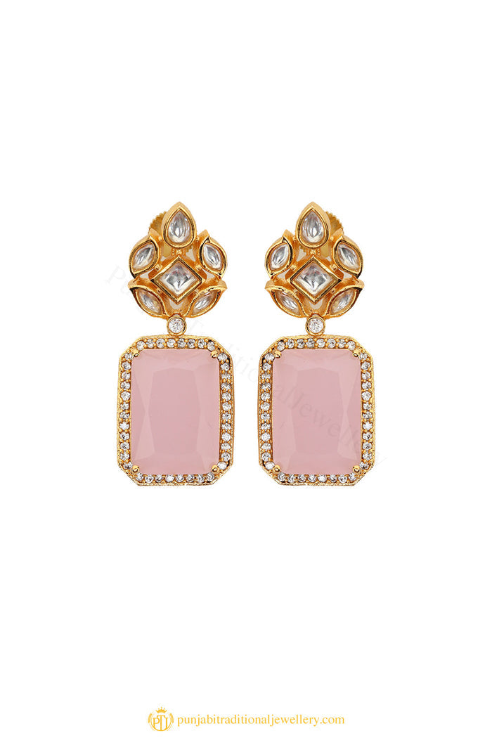 Gold Finished Earrings by PTJ