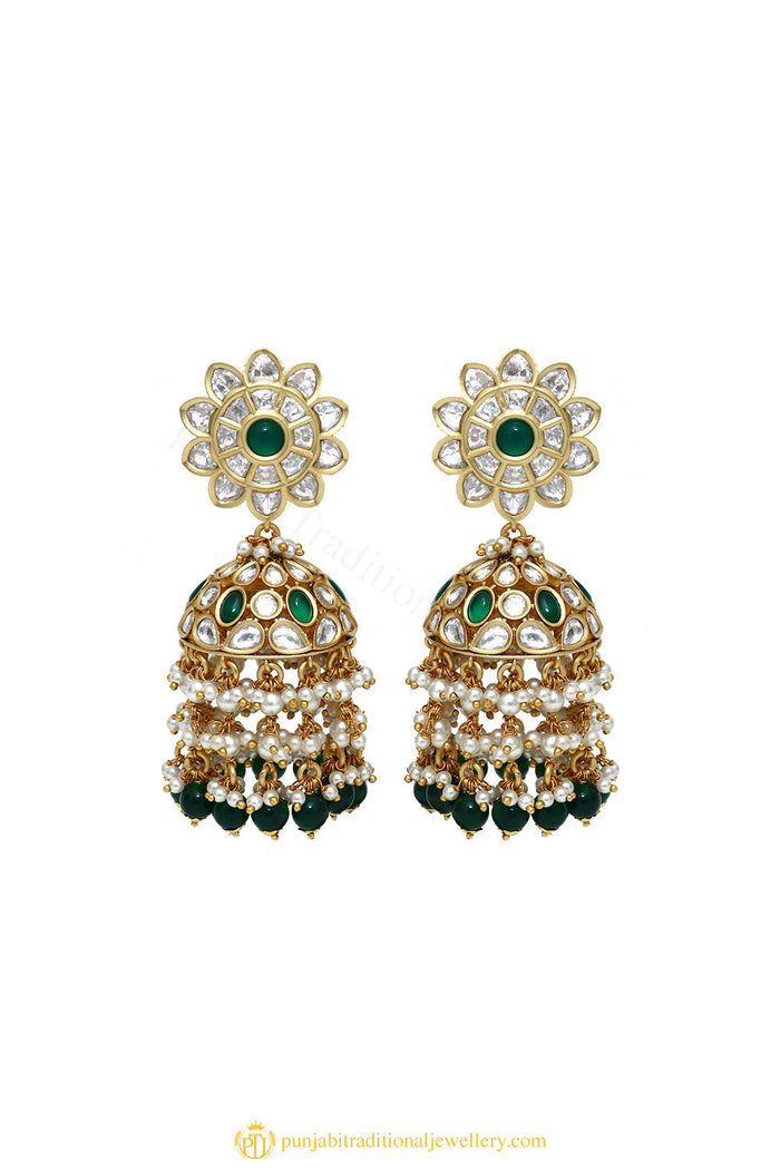 Gold Finished Earrings by PTJ