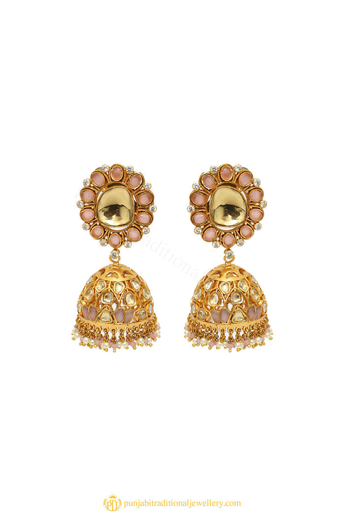 Gold Finished Earrings by PTJ