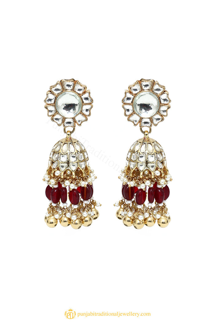 Gold Finished Earrings by PTJ