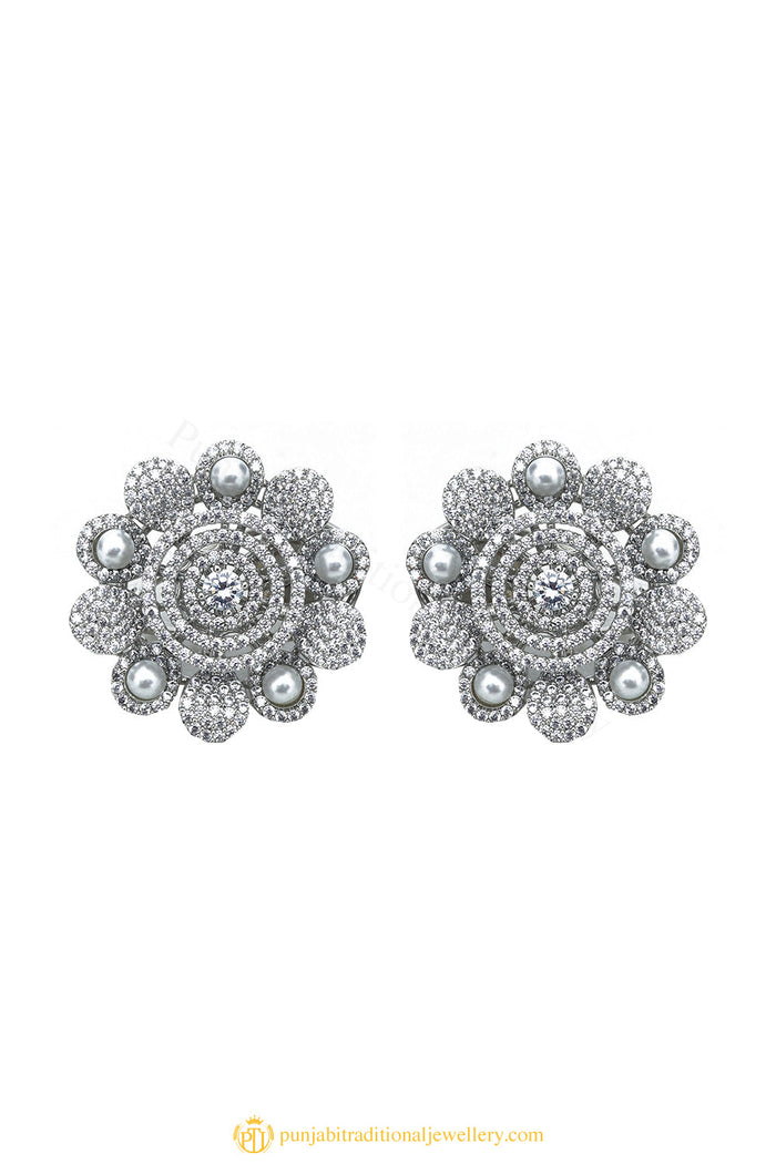 Gold Finished Earrings by PTJ