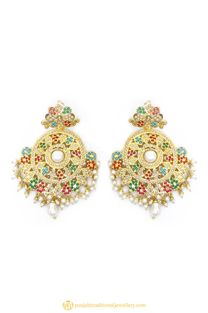 Gold Finished Earrings by PTJ