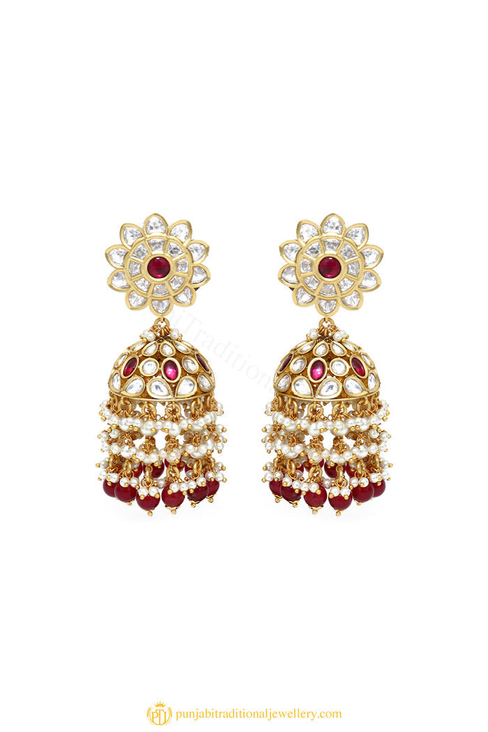 Gold Finished Earrings by PTJ