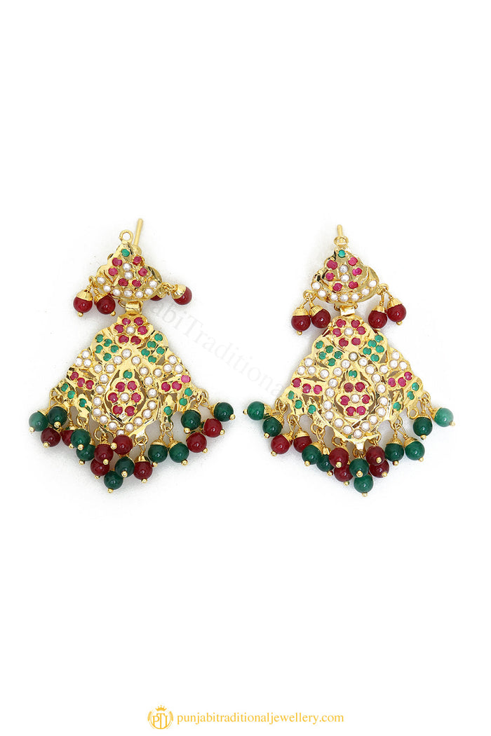 Gold Finished Earrings by PTJ