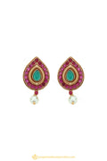 Gold Finished Earrings by PTJ