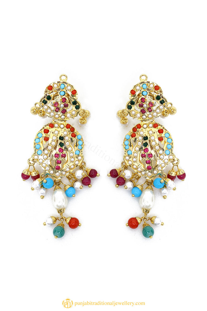 Gold Finished Earrings by PTJ