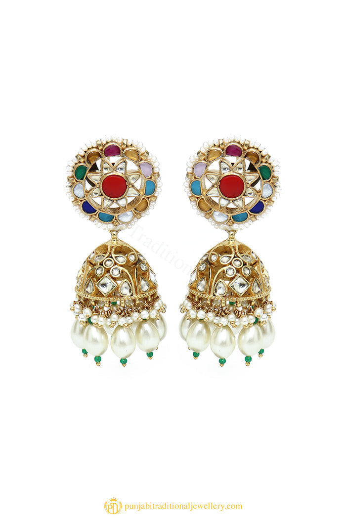 Gold Finished Earrings by PTJ