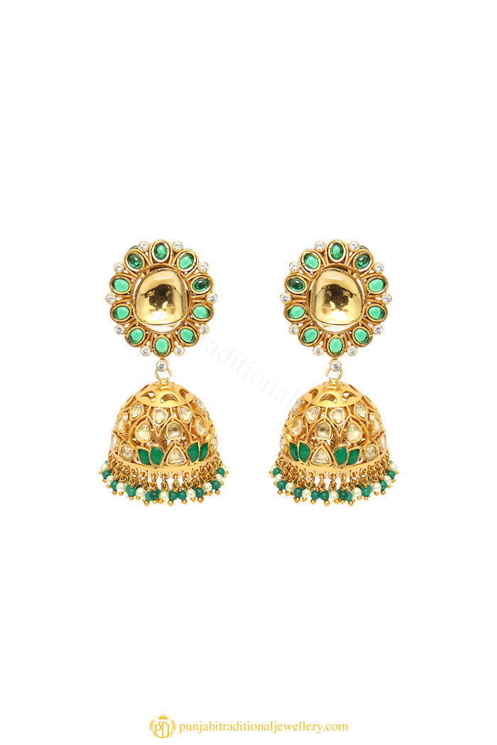 Gold Finished Earrings by PTJ