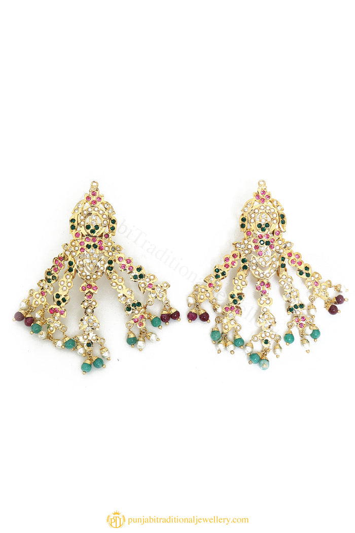 Gold Finished Earrings by PTJ