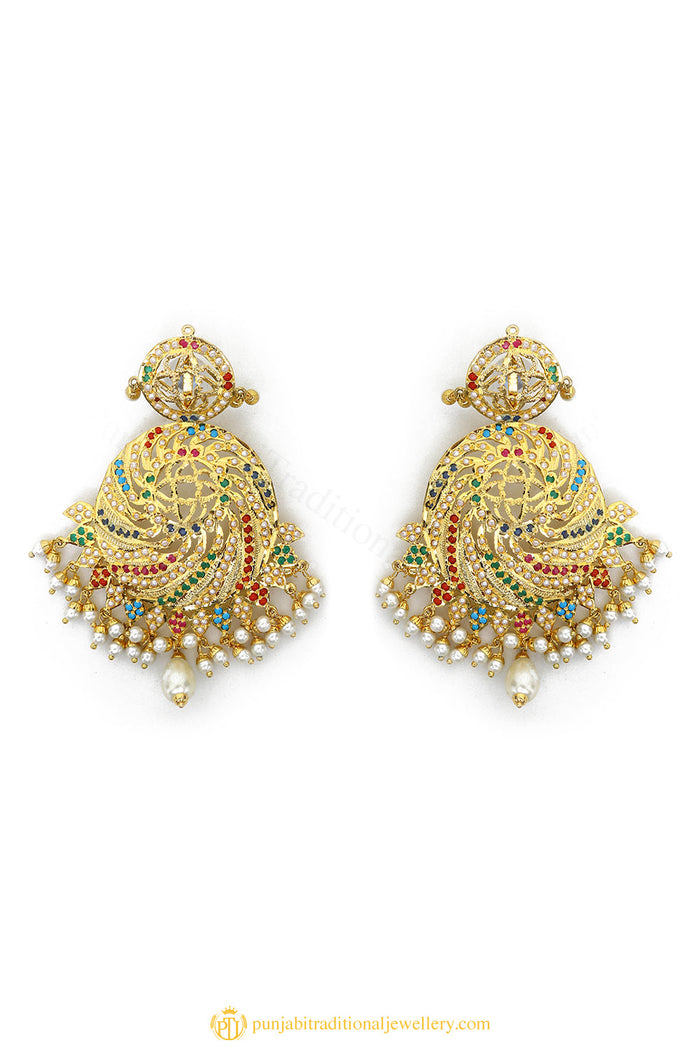 Gold Finished Earrings by PTJ