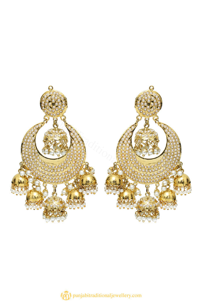 Gold Finished Earrings by PTJ