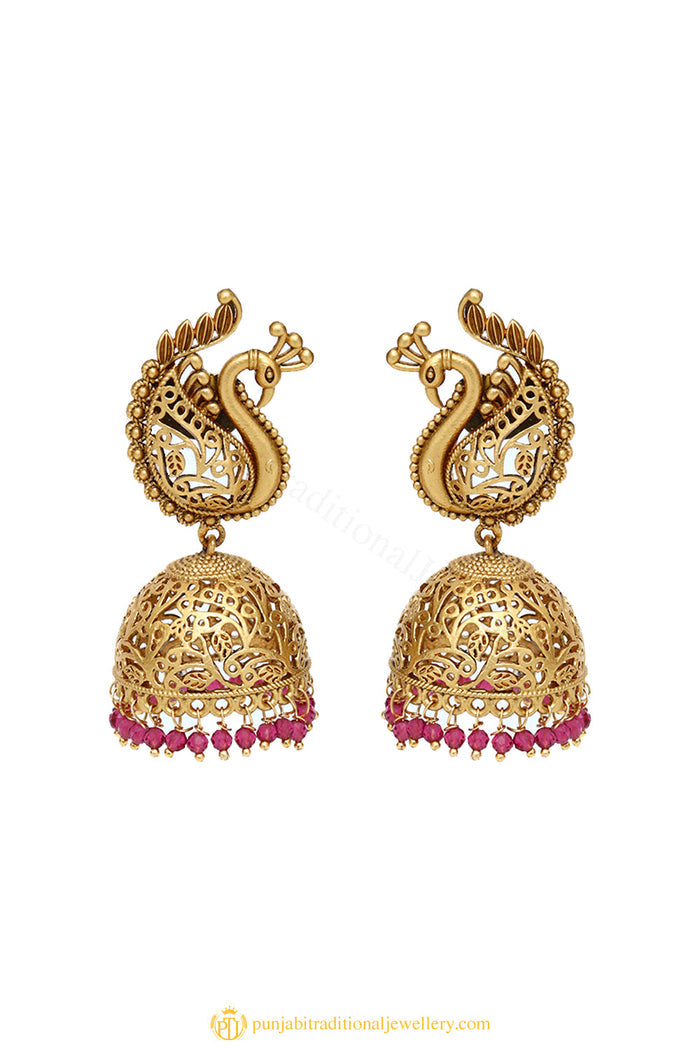 Gold Finished Earrings by PTJ