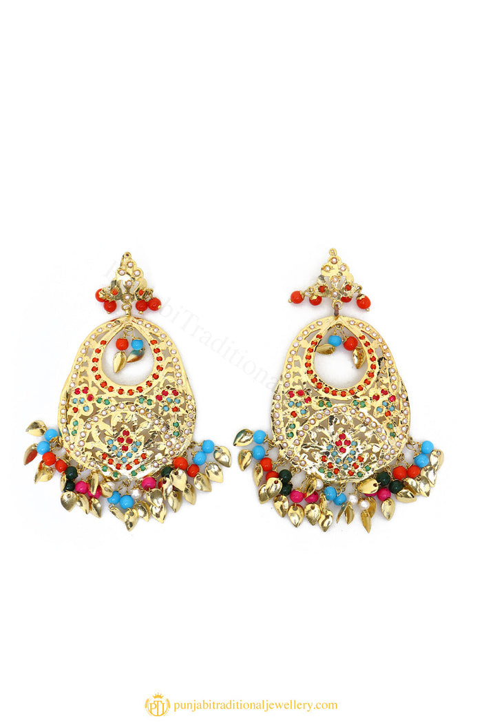Gold Finished Earrings by PTJ