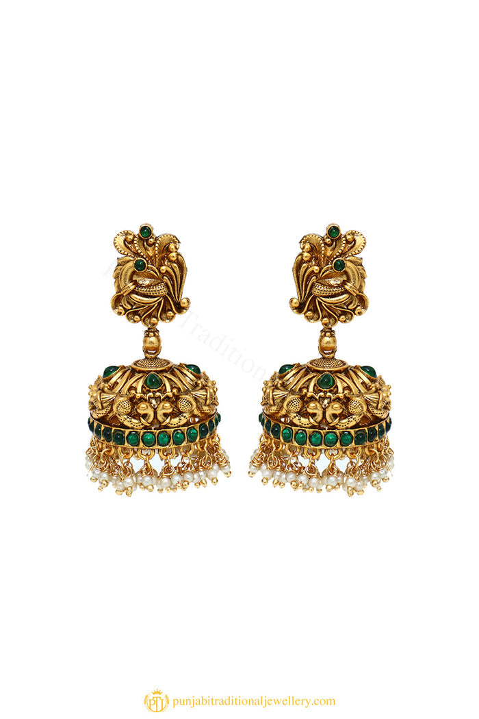 Gold Finished Earrings by PTJ