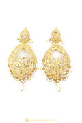 Gold Finished Earrings by PTJ