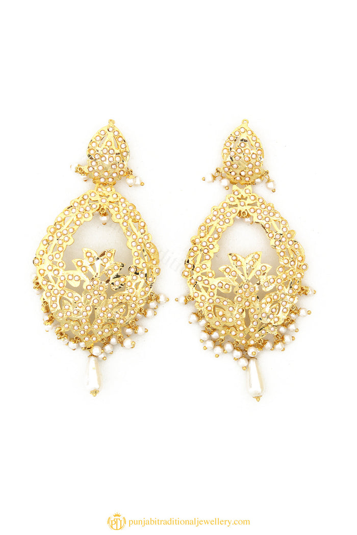Gold Finished Earrings by PTJ