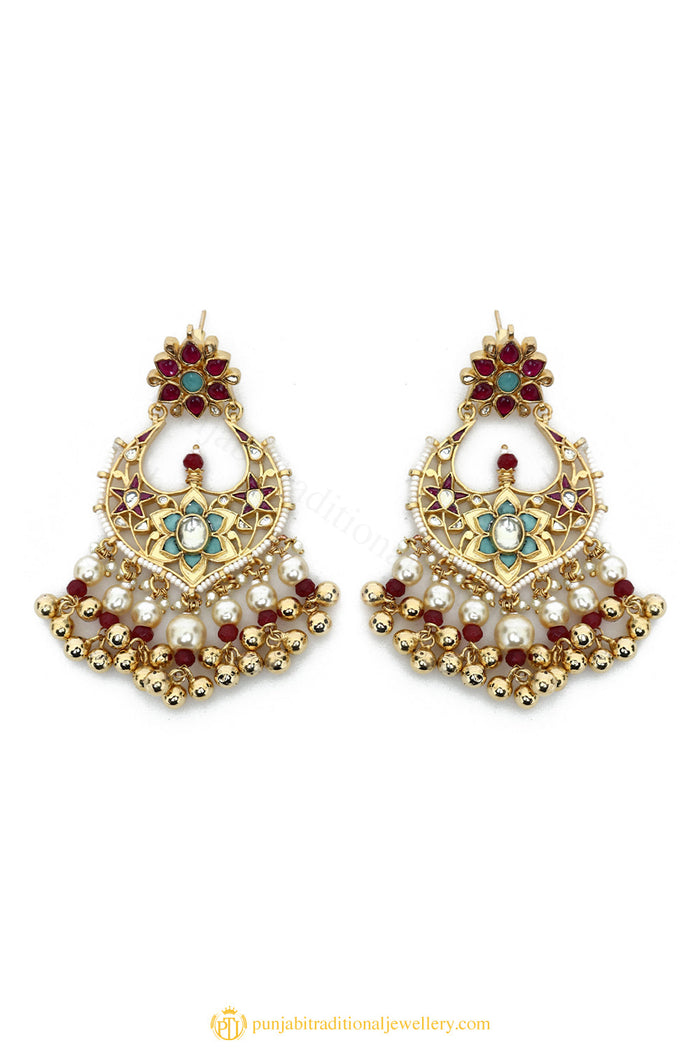Gold Finished Earrings by PTJ