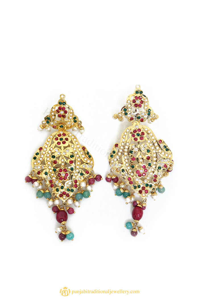 Gold Finished Earrings by PTJ