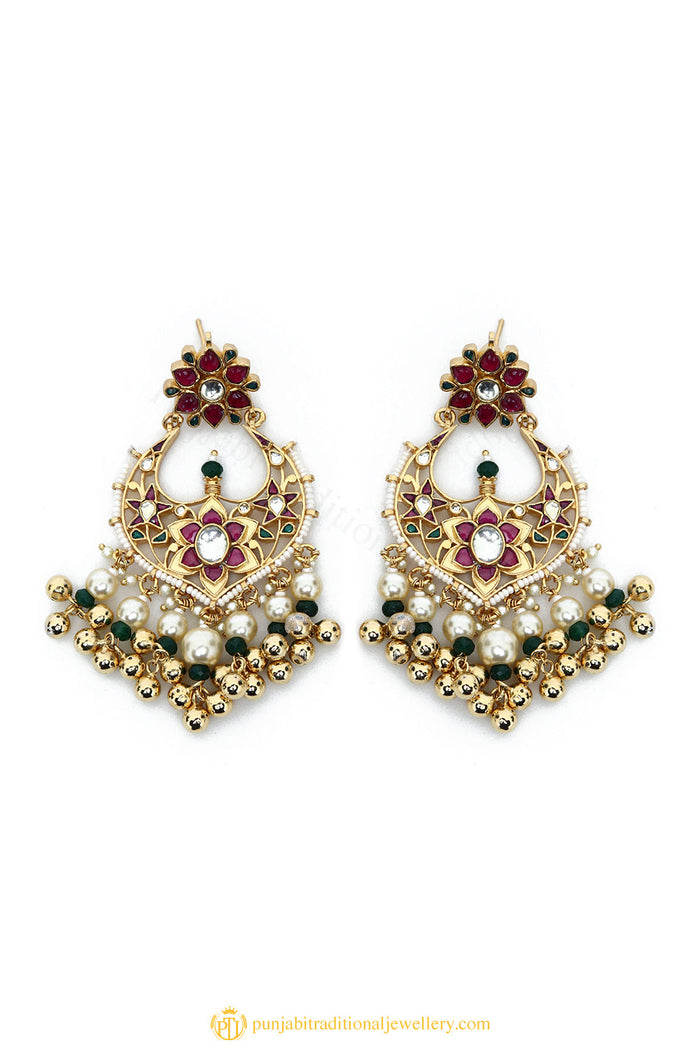 Gold Finished Earrings by PTJ