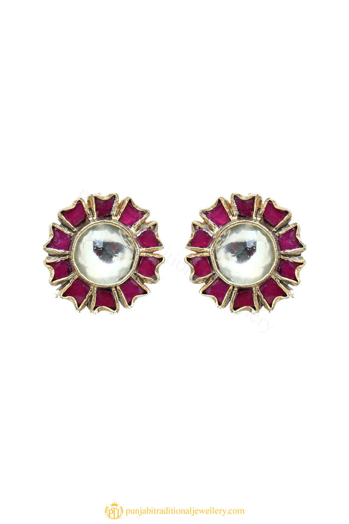 Gold Finished Earrings by PTJ