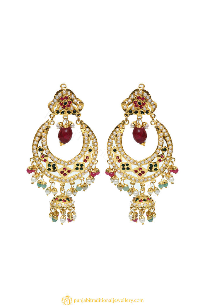Gold Finished Earrings by PTJ