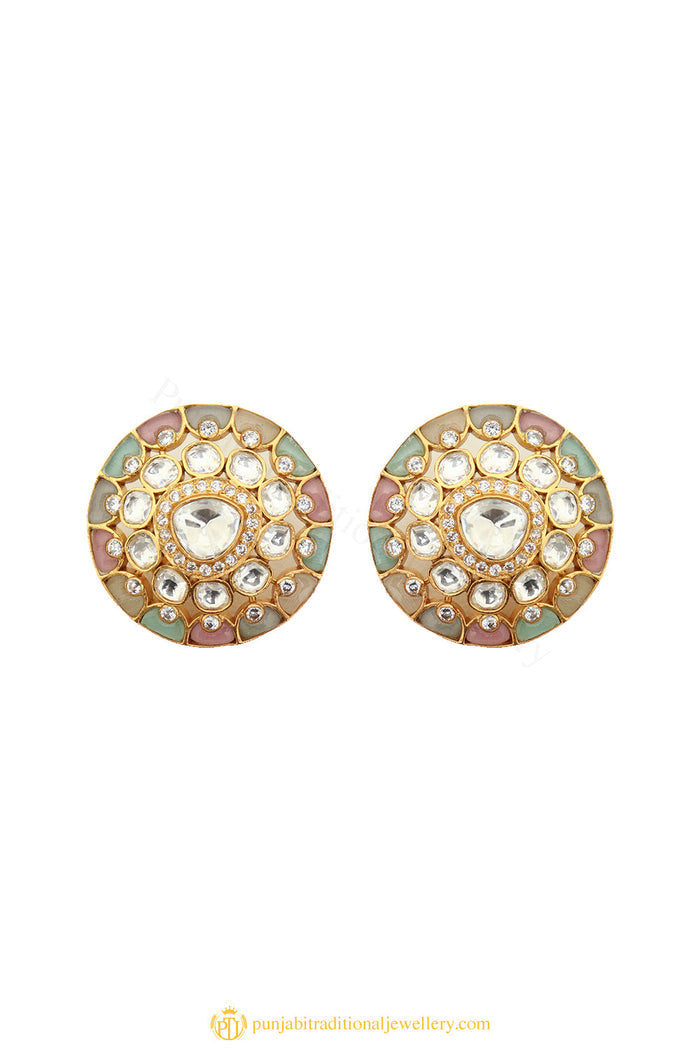 Gold Finished Earrings by PTJ