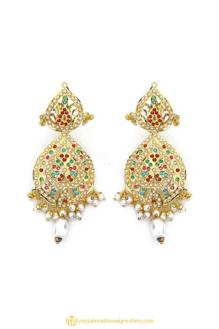 Gold Finished Earrings by PTJ